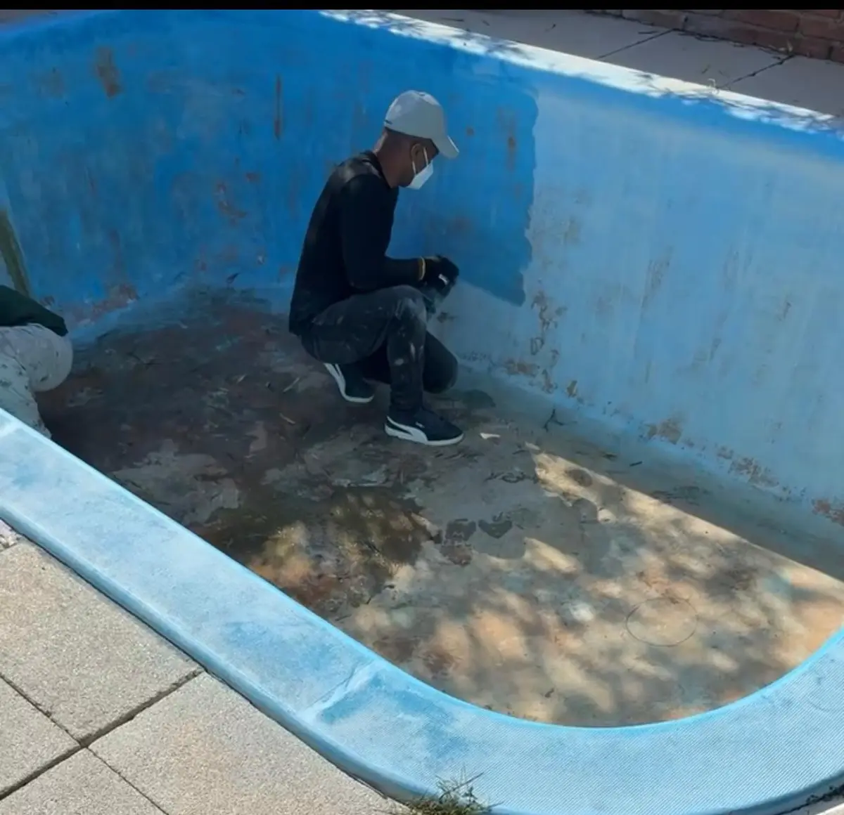 Piscina antes de la reforma